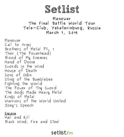 setlist fm manowar.